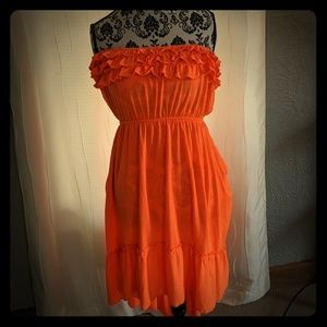 Christina Love bright orange maxi dress - XL